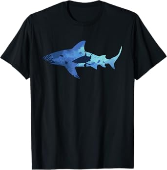 Vintage Shark Silhouette | Hammerhead Shark Tiger Shark T-Shirt