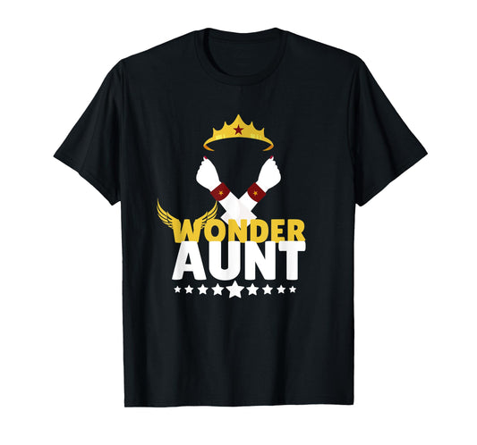 Wonder Aunt Superhero Favorite Best Auntie Costume Gift T-Shirt