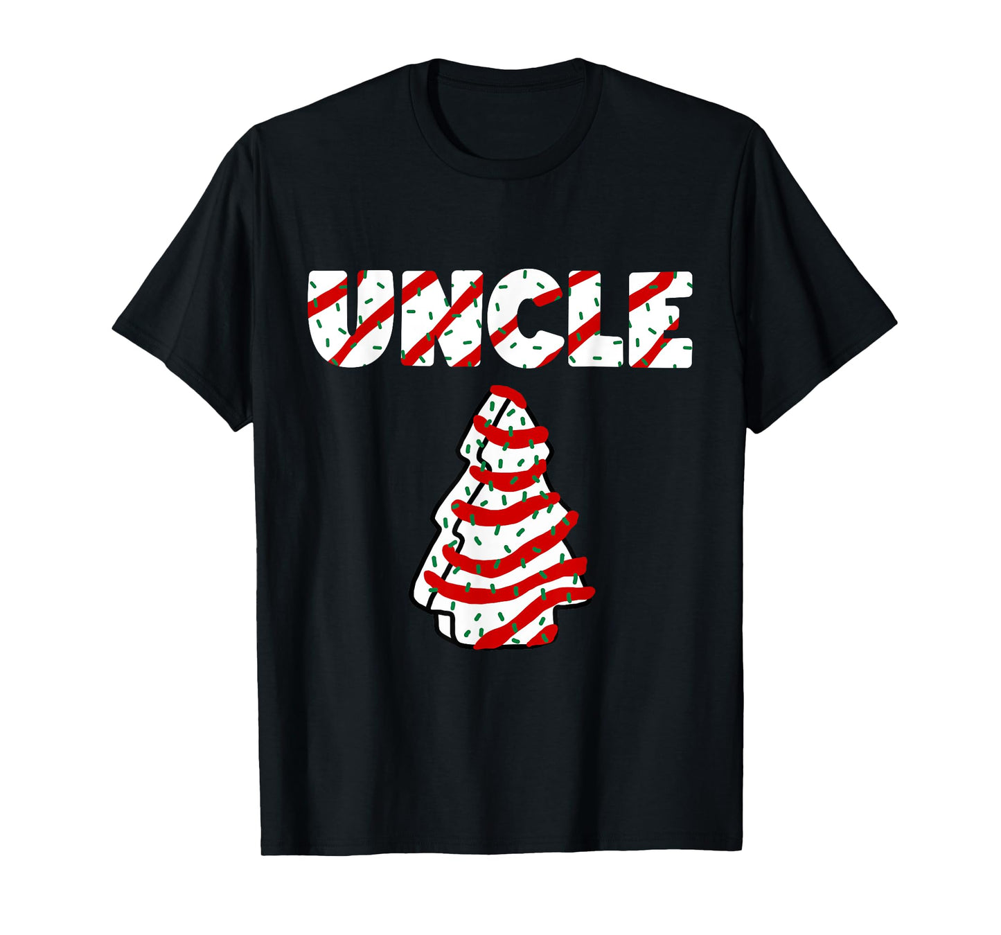 Christmas Tree Cake Matching Family Party Pajama Uncle T-Shirt
