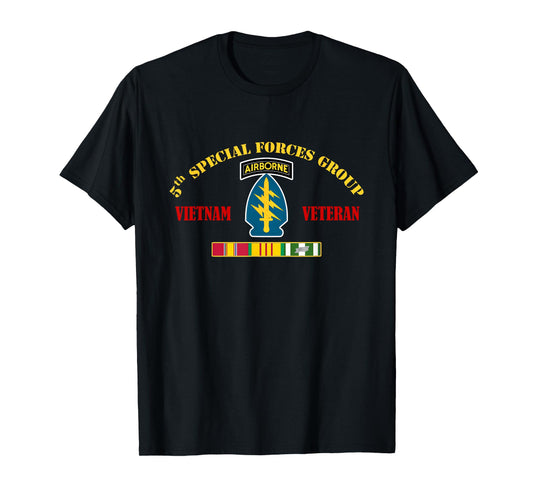 5th Special Forces Group Vietnam Veteran Military Papa Xmas T-Shirt