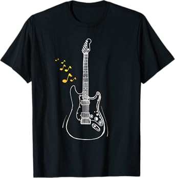 Cut guitar notes, guitarist shirt,guitar musical Notes T-Shirt