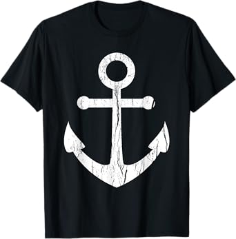 Vintage Boat Anchor T Shirt Nautical Sailing Mens, Boys Gift T-Shirt