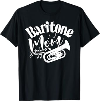 Baritone Mom Marching Band For Women Mother Mama Player T-Shirt
