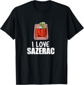 I Love Sazerac Bourbon Whisky Drinker T-Shirt
