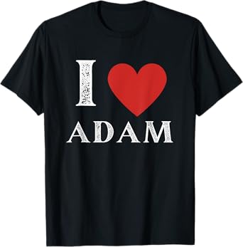 Vintage I Heart ADAM First Name Personalized I Love ADAM T-Shirt