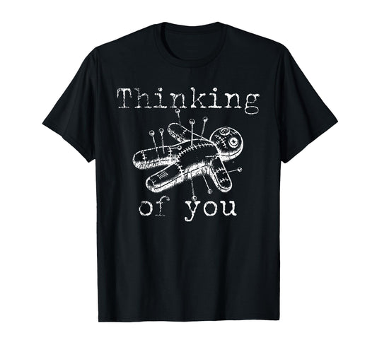Vintage Thinking Of You Funny Voodoo Doll T-Shirt