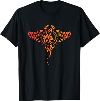 Hawaii Tribal Manta Ray Hawaiian Shirt Shark Lover T-Shirt