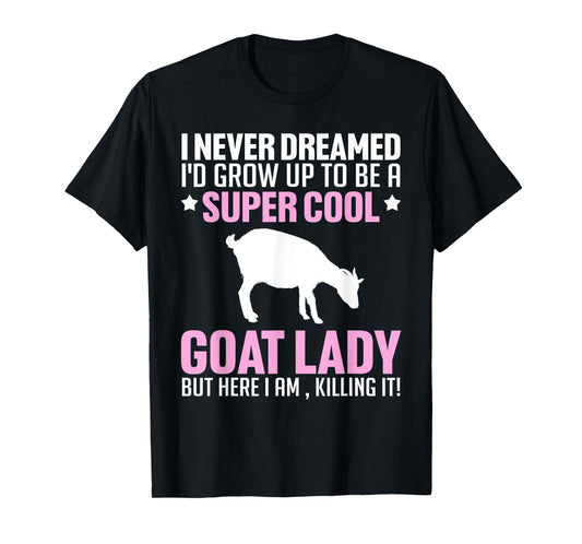Cute Goat Art For Women Girls Kids Goat Lover Farm Whisperer T-Shirt