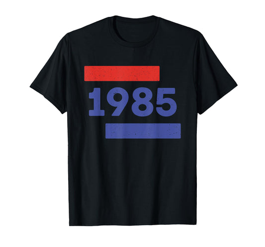 Classic 1985, Retro Red And Blue 40th Birthday T-Shirt