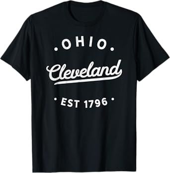 Classic Retro Vintage Cleveland Ohio 1796 USA Novelty T-Shirt