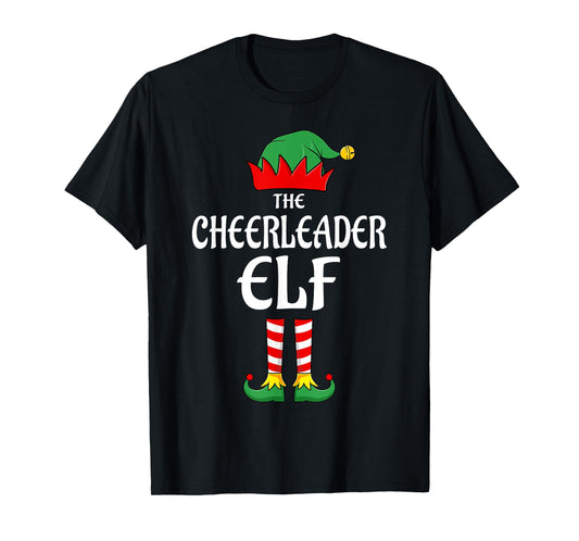 The Cheerleader Elf Christmas Family Matching Xmas Funny T-Shirt