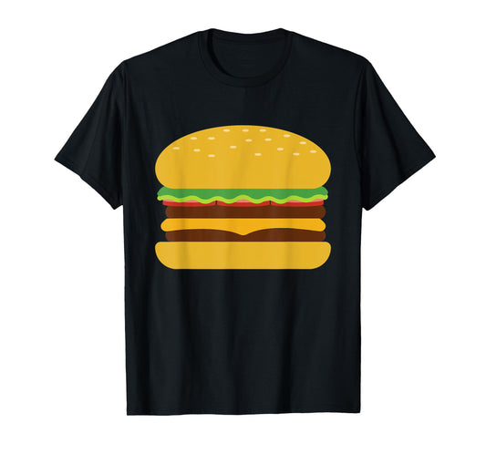 Cool Hamburger Art Men Women Minimalist Burger Cheeseburger T-Shirt