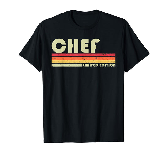 Personal Christmas Retro Vintage Graduation Gifts Chef Funny Job Title Profession Birthday Worker Idea T-Shirt