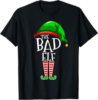 The Bad Elf Group Matching Family Christmas Gift Outfit Set T-Shirt