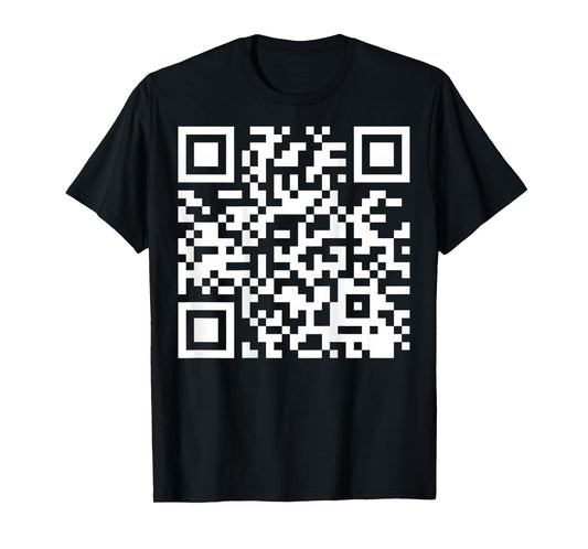 (On Back) Funny QR Do I Look Like I Give A Fck Code Saying T-Shirt