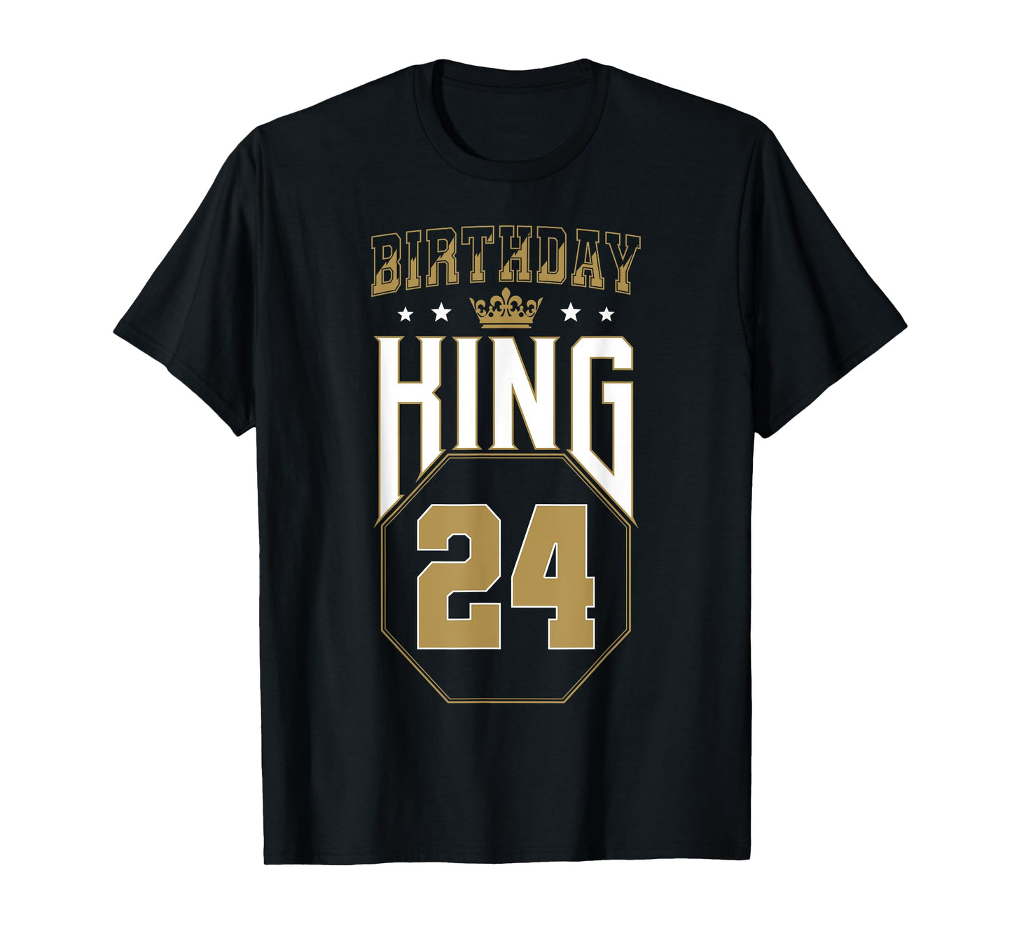 Birthday King 24th Birthday Crown 24 Years Bday For Men T-Shirt