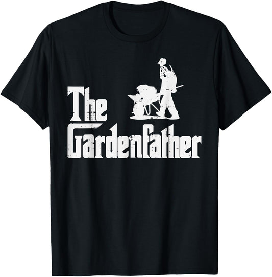 Gardening The Gardenfather Funny Movie Pun Fathers Day Men T-Shirt