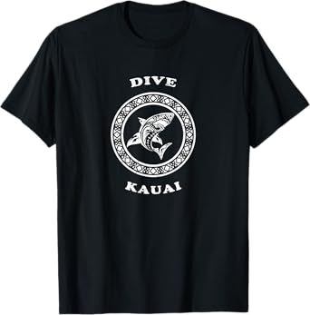 Dive Kauai Vintage Tribal Shark Vacation Diving Gift T-Shirt