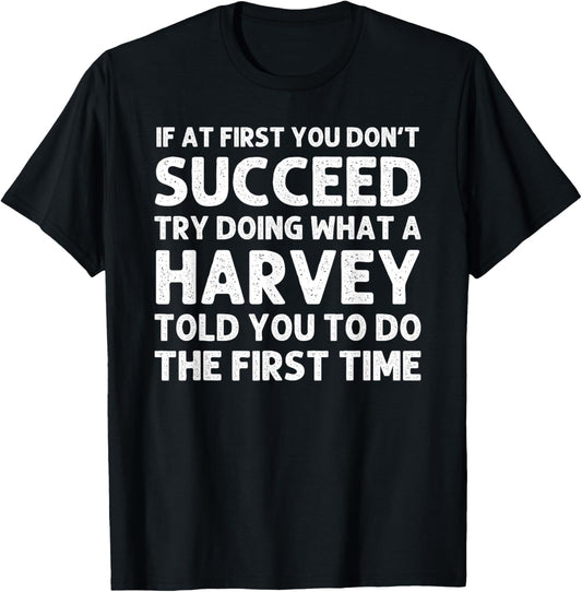 HARVEY Funny Surname Family Tree Birthday Reunion Idea T-Shirt