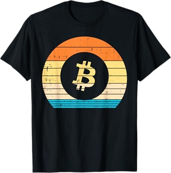 Bitcoin Sunset Retro BTC Crypto Cryptocurrency Men Women T-Shirt