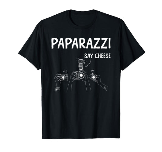 Funny Paparazzi Design For Men Women Photographer Paparazzi T-Shirt