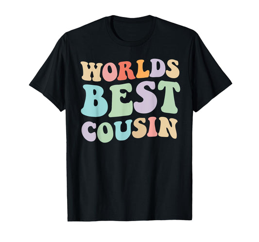 World's Best Cousin Retro Graphic – Fun and Colorful Cousin T-Shirt