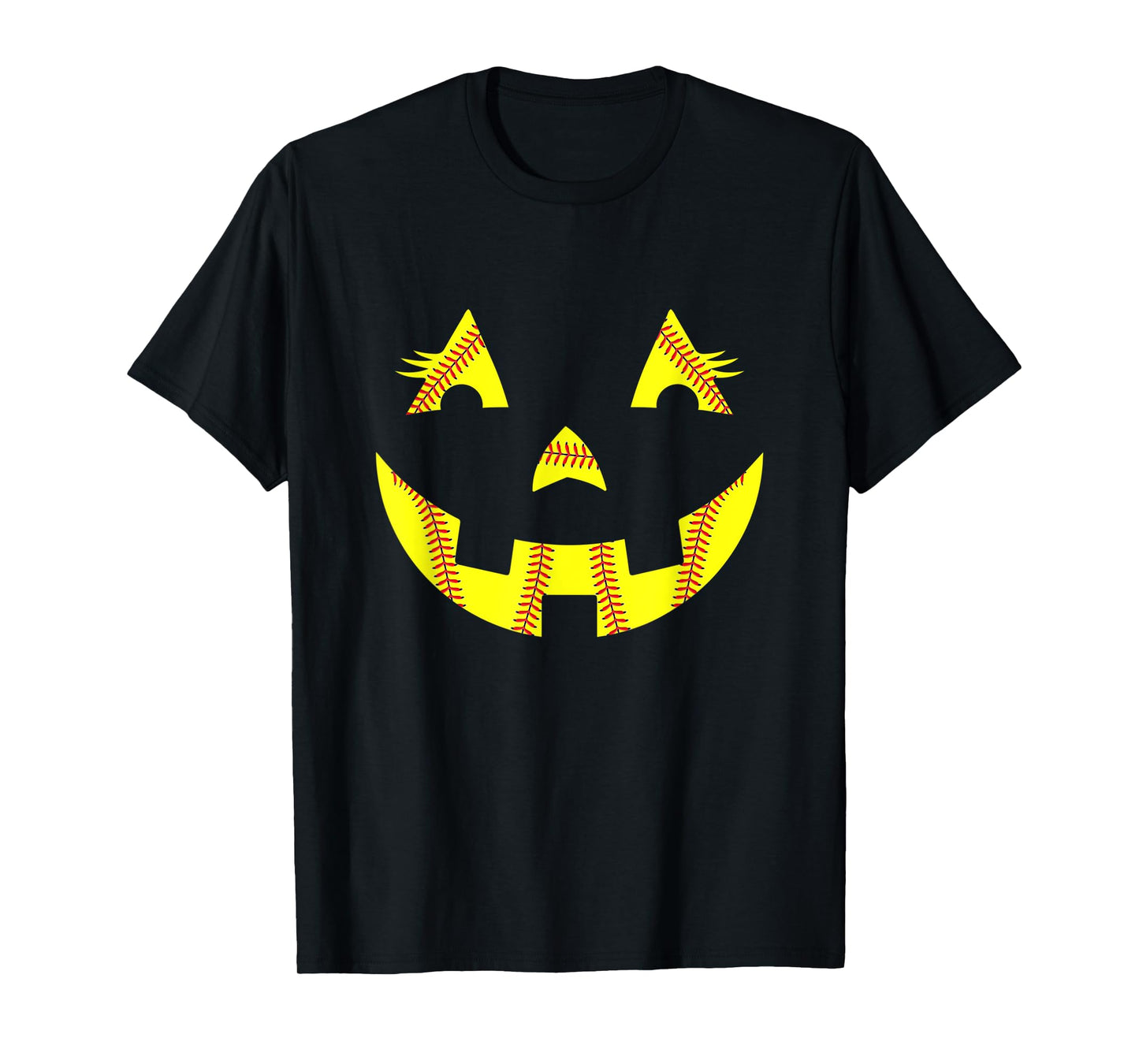 Jack O Lantern Softball Halloween Costume Mom Women Girls T-Shirt