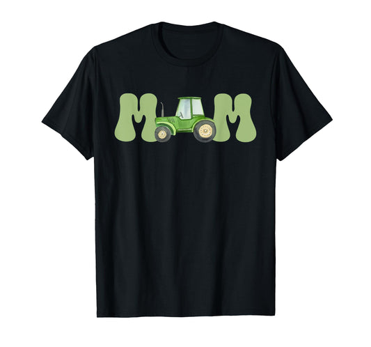 Mom of The Birthday Boy Tractors Farm Trucks Farmer Family T-Shirt