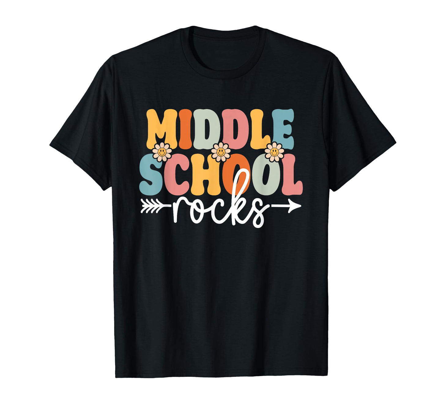 Middle School Rocks Funny Back To School Teachers Students T-Shirt