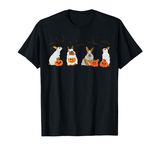Cute Fall Ghost Bunny Rabbit Halloween Costume Spooky Season T-Shirt