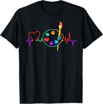 Funny Paint Palette Brush Artist Painter Gift Kids Men Women T-Shirt