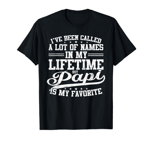 Papi Is My Favorite Name Funny Father's Day Grandpa T-Shirt