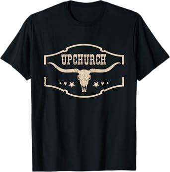 Lonazy Shop Graphic First Name Upchurch Retro Vintage Name Pride Outfits T-Shirt, Small, Black