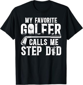 Proud Golf Step-Dad Golf Player Stepfather Golfer Stepdad T-Shirt