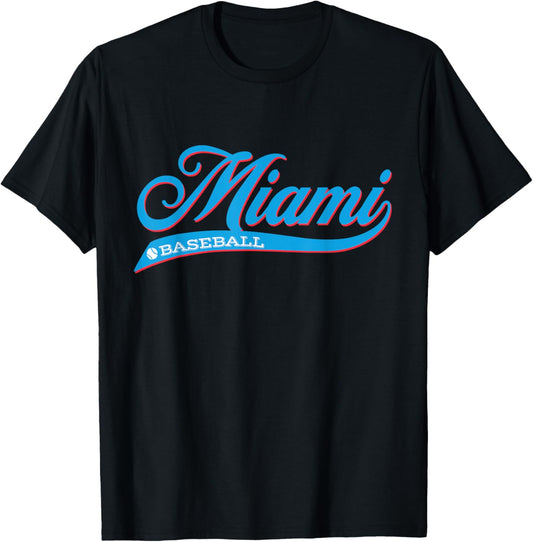 Vintage Retro Miami Baseball Classic T-Shirt