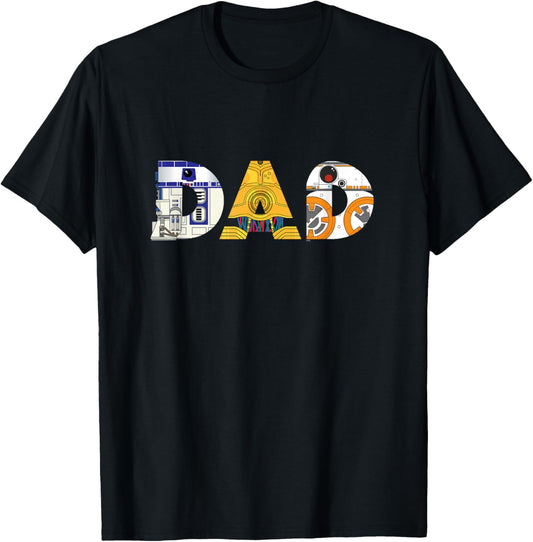 Star Wars Droids R2-D2 C-3PO BB-8 Dad Father’s Day Birthday T-Shirt