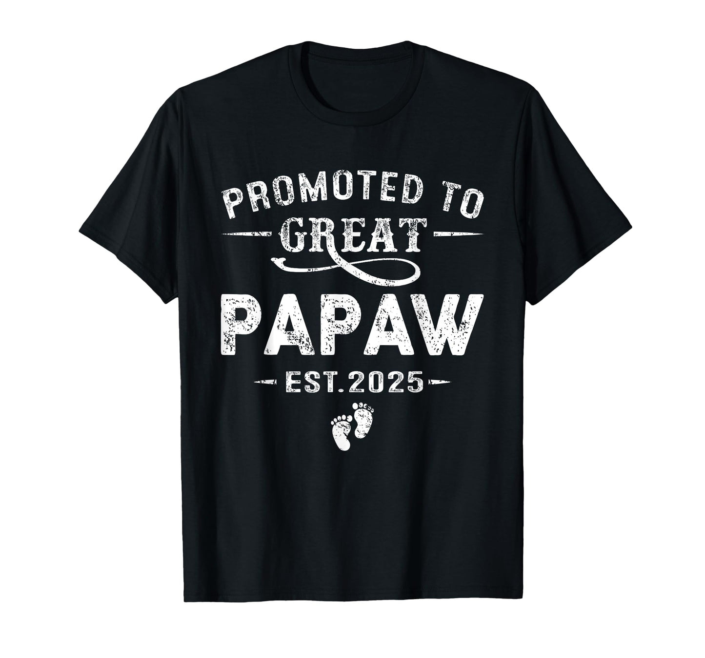 Promoted To Great Papaw Est 2025 Pregnancy Announcement T-Shirt