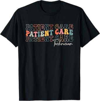 Patient Care Technician Appreciation Week Healthcare Groovy T-Shirt