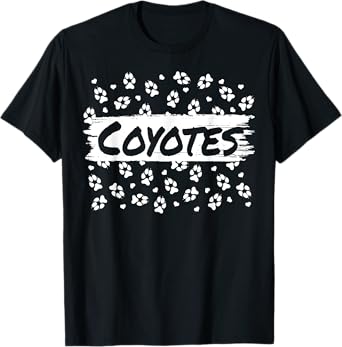 Coyote Mascot School Spirit Men Women Leopard Graduation Kid T-Shirt