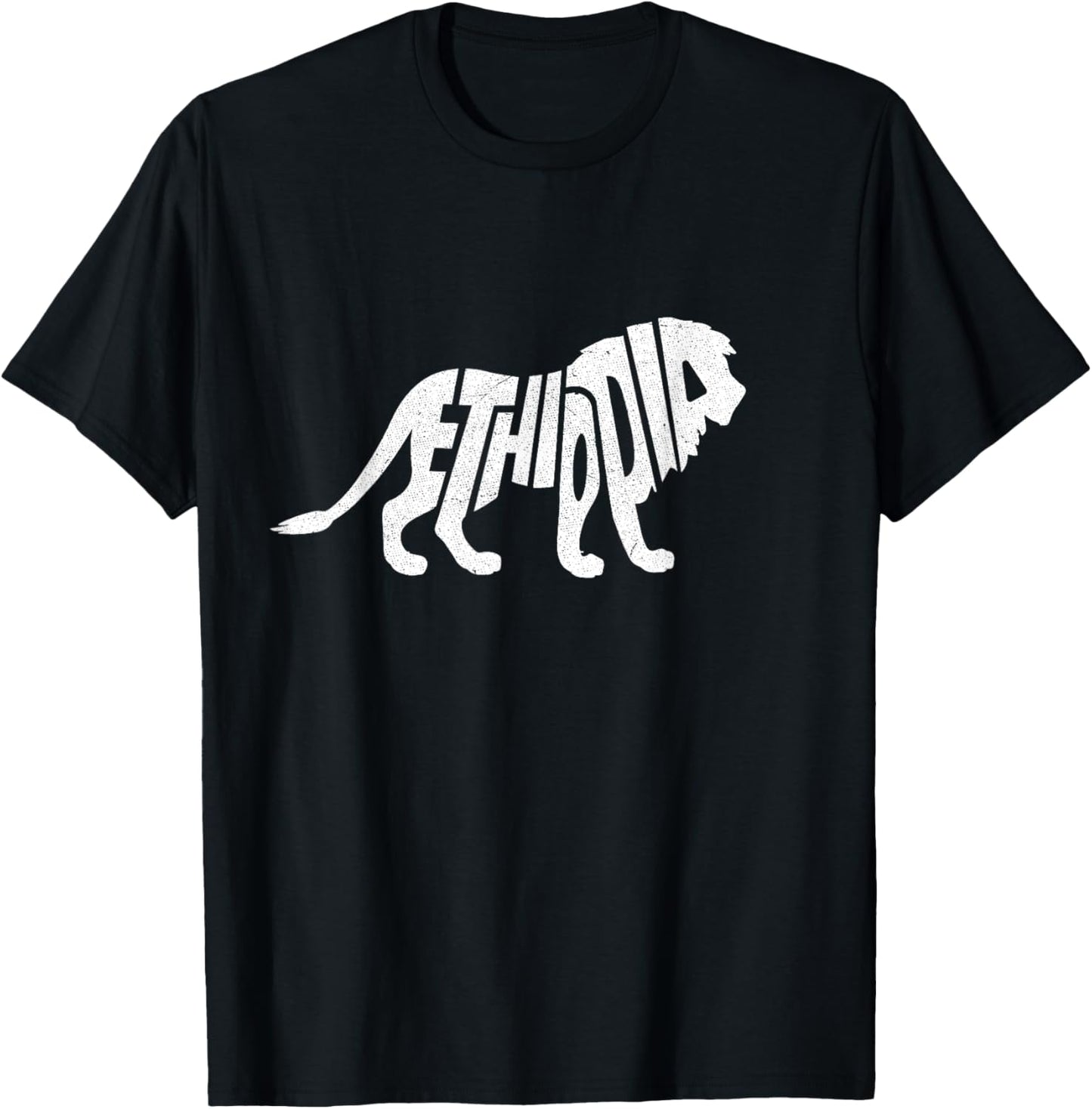 Ethiopia Lion Word Art - Funny Animal T-Shirt