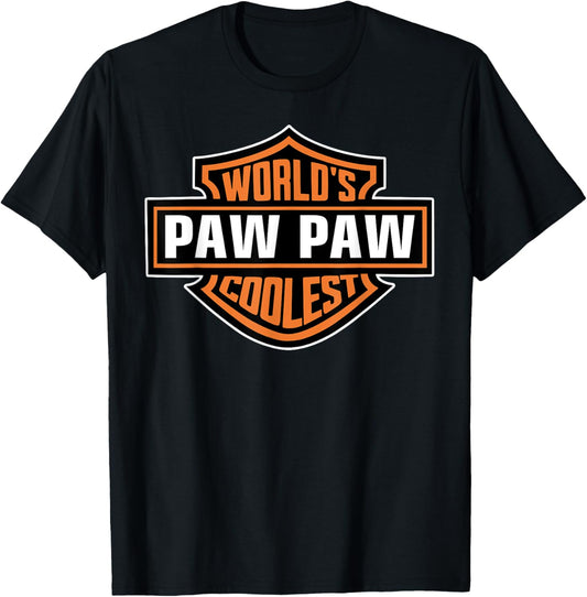 Mens World's Coolest PAW PAW Best Dad In The World Father's Day T-Shirt