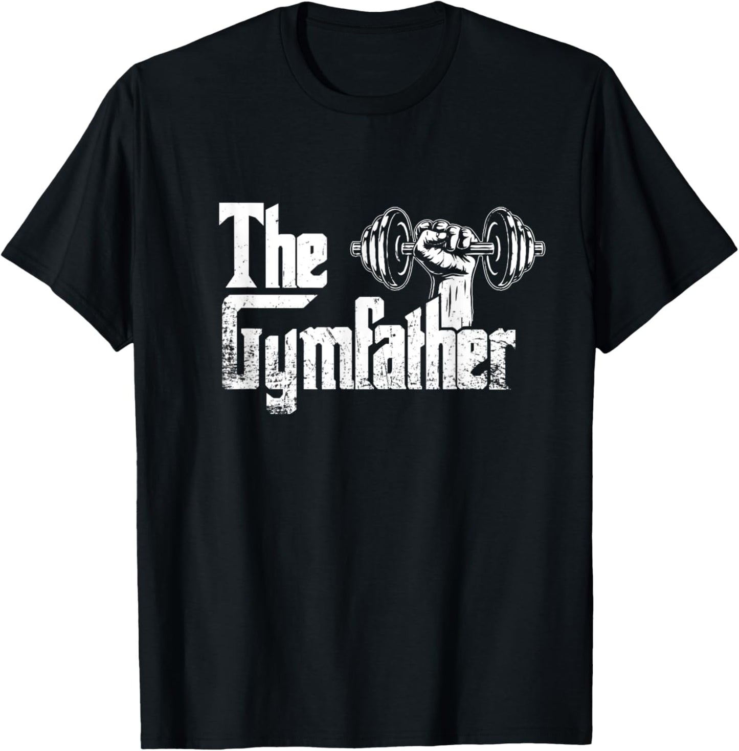 Mens The Gym Father Lifting Weights Funny Dad Training Lift T-Shirt