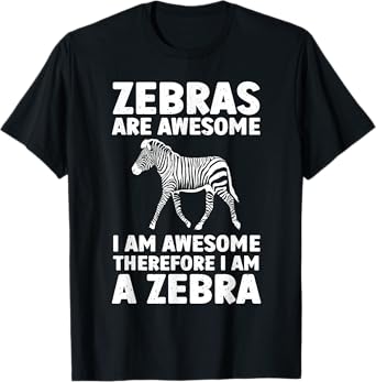 Cool Zebra Art For Men Women Kids Zebra Stripes Zebra Lover T-Shirt