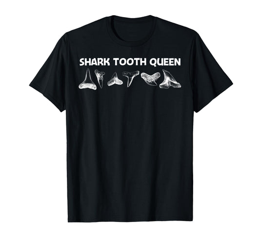 Funny Shark Teeth Design For Women Mom Animal Fossil Hunters T-Shirt