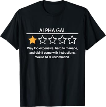 Alpha Gal Review - Way Too Expensive Would Not Recommend T-Shirt