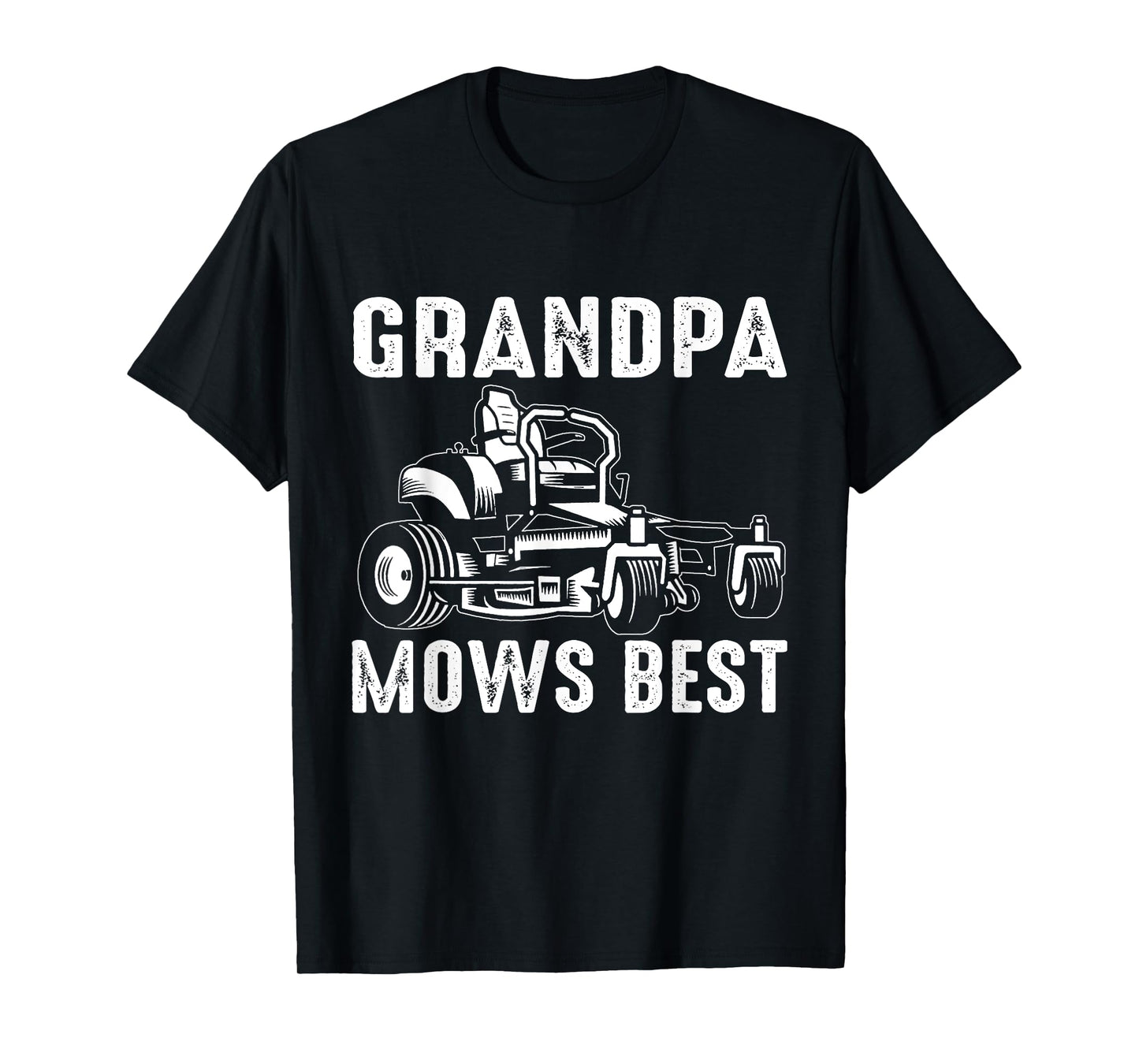Grandpa Mows Best Funny Riding Mower Retro Mowing Grandpa T-Shirt