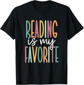 Cute Bookworm Tees and Library Worker Gifts Reading Is My Favorite T-Shirt