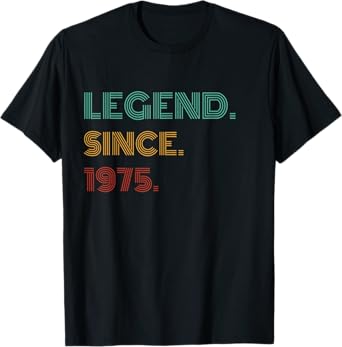 50 Years Old Legend Since 1975 50th Birthday T-Shirt