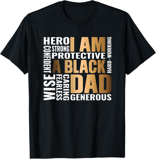 Black Father King Fathers Day Dad Matter Husband Dope Leader T-Shirt
