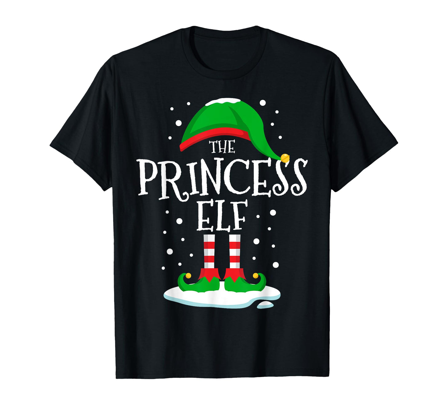 The Princess Elf Christmas Family Matching Xmas Women Funny T-Shirt